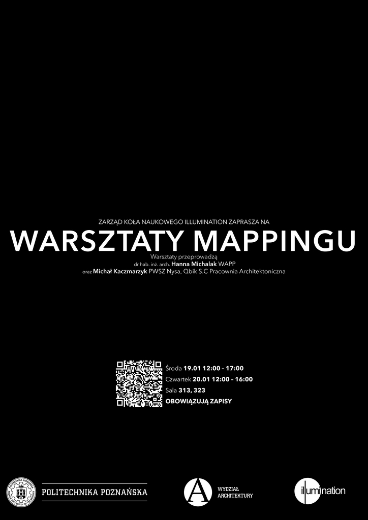 warsztaty mappingu illumination plakat