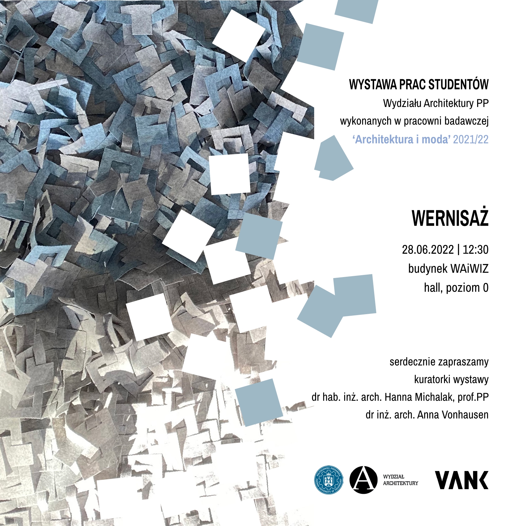 wystawa architektura i moda 2021/22 - plakat